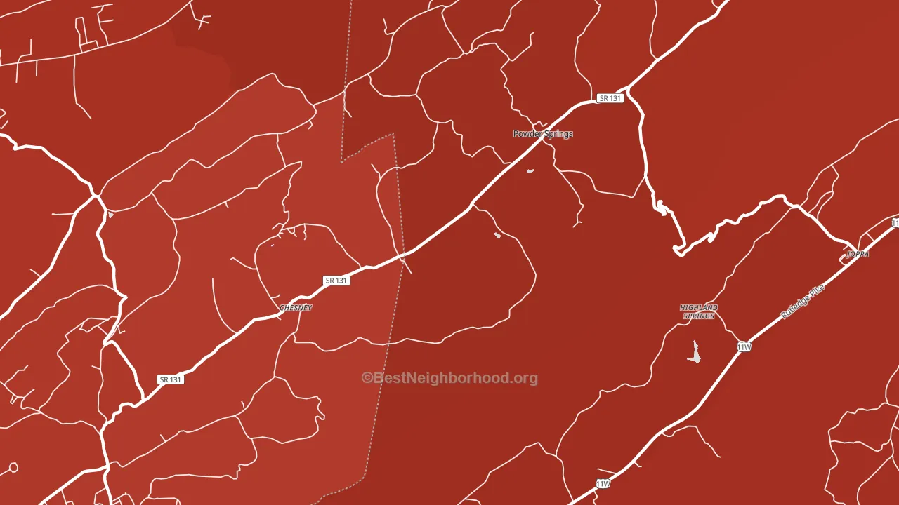 37848, TN block-group political-lean map