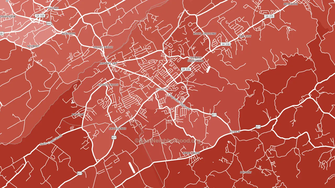 37865, TN block-group political-lean map