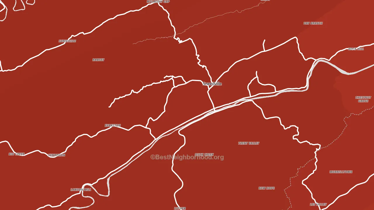 37869, TN block-group political-lean map