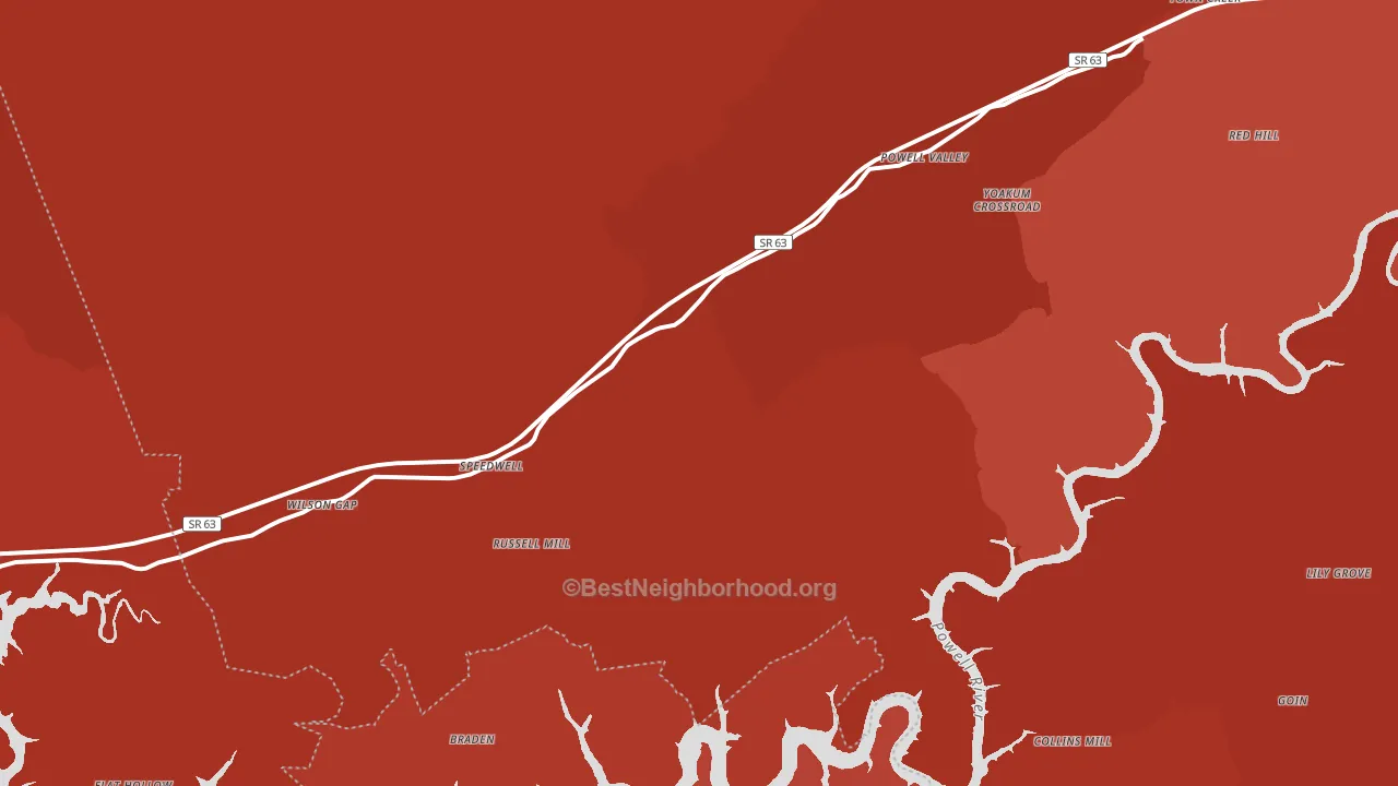 37870, TN block-group political-lean map