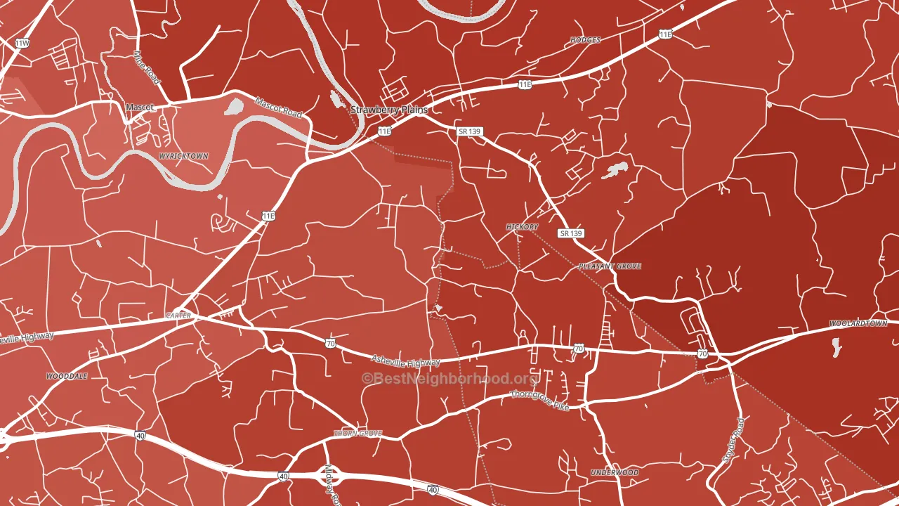 37871, TN block-group political-lean map
