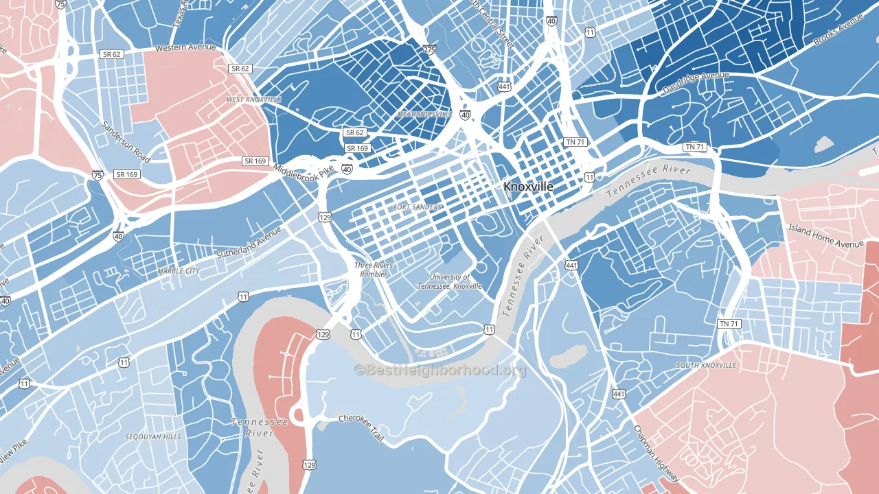 37996, TN block-group political-lean map