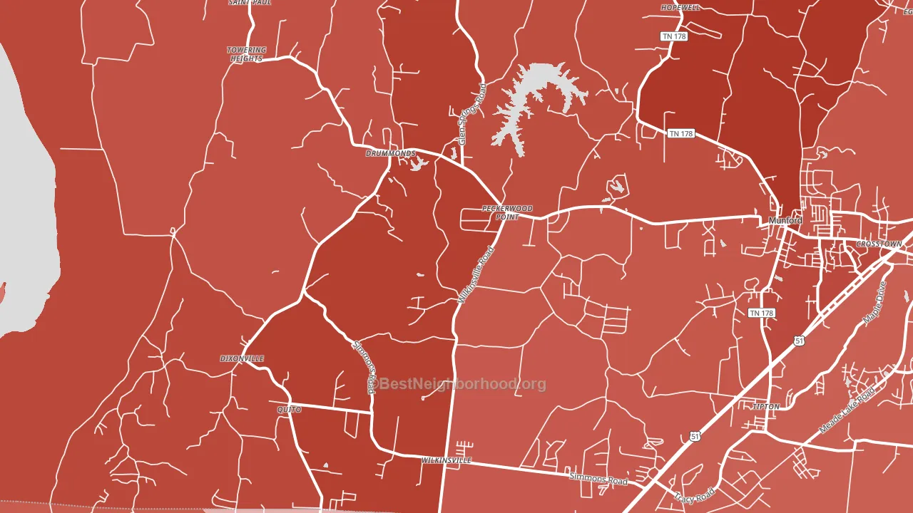 38023, TN block-group political-lean map