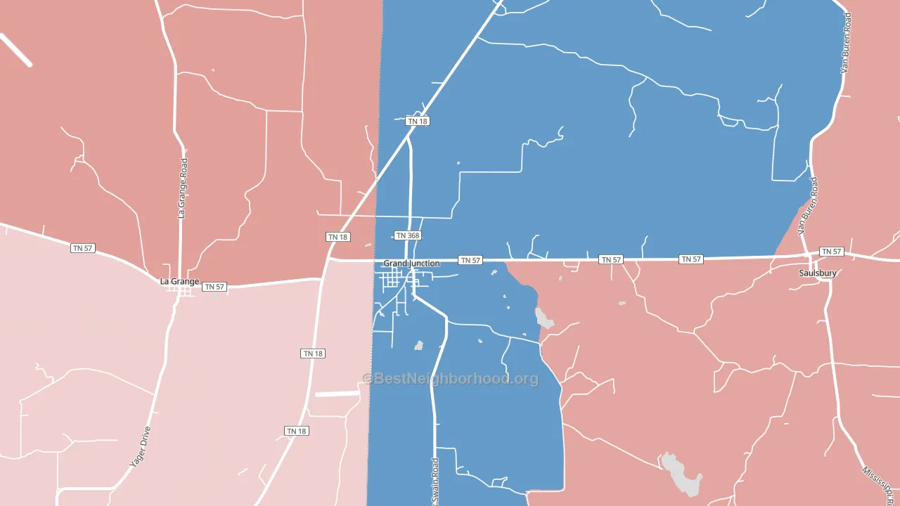 38039, TN block-group political-lean map