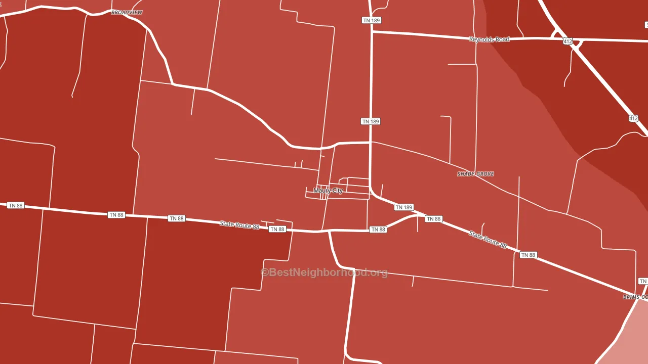 38050, TN block-group political-lean map