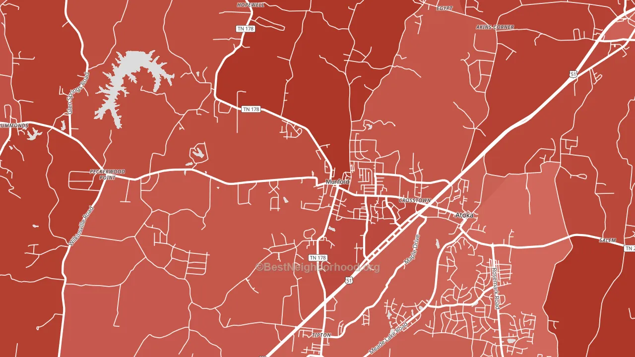 38058, TN block-group political-lean map