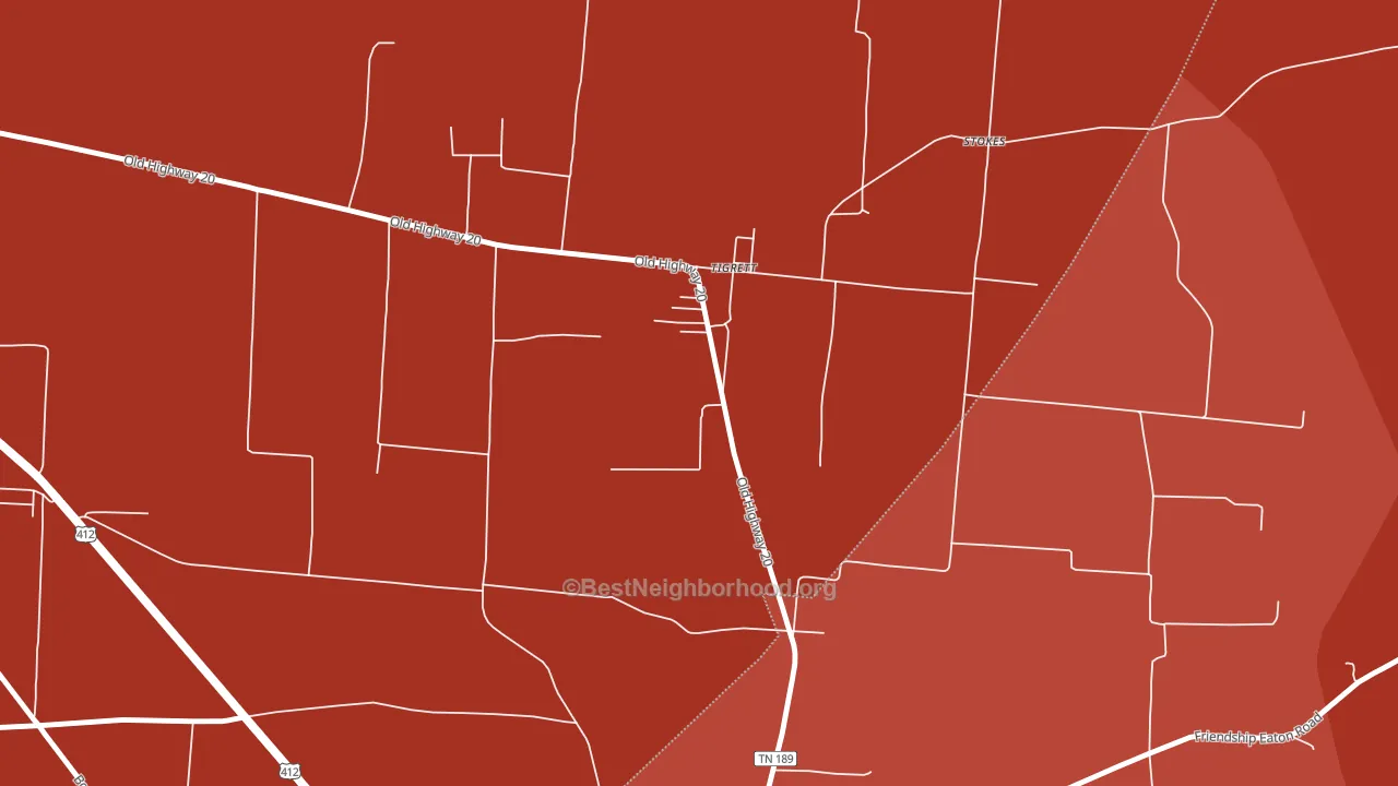 38070, TN block-group political-lean map