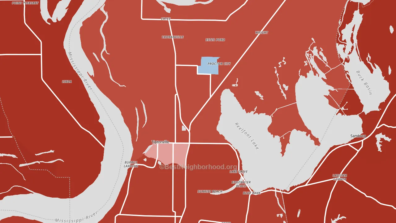38079, TN block-group political-lean map