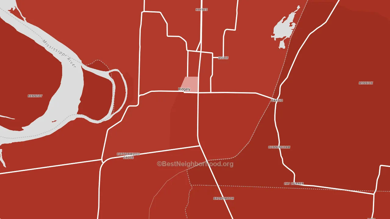 38080, TN block-group political-lean map
