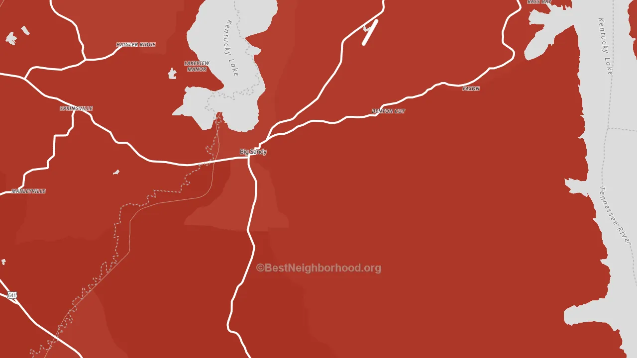 38221, TN block-group political-lean map