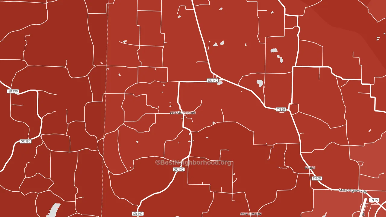 38224, TN block-group political-lean map