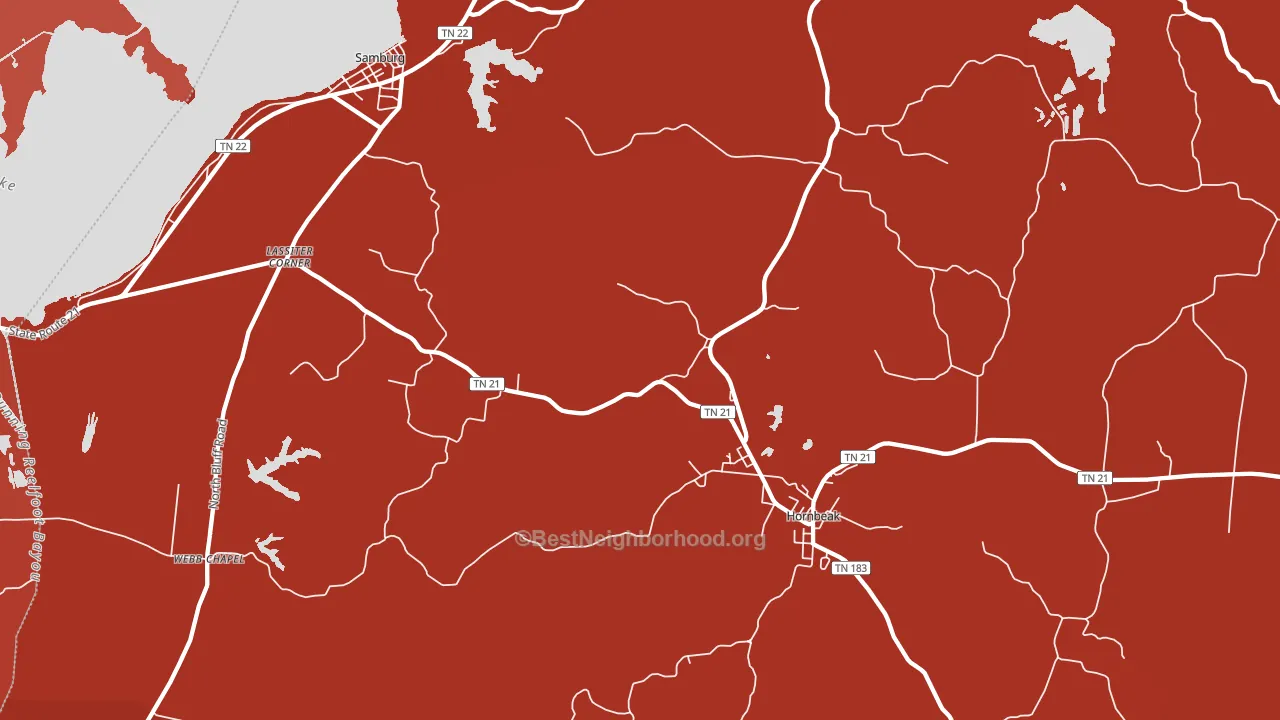 38232, TN block-group political-lean map