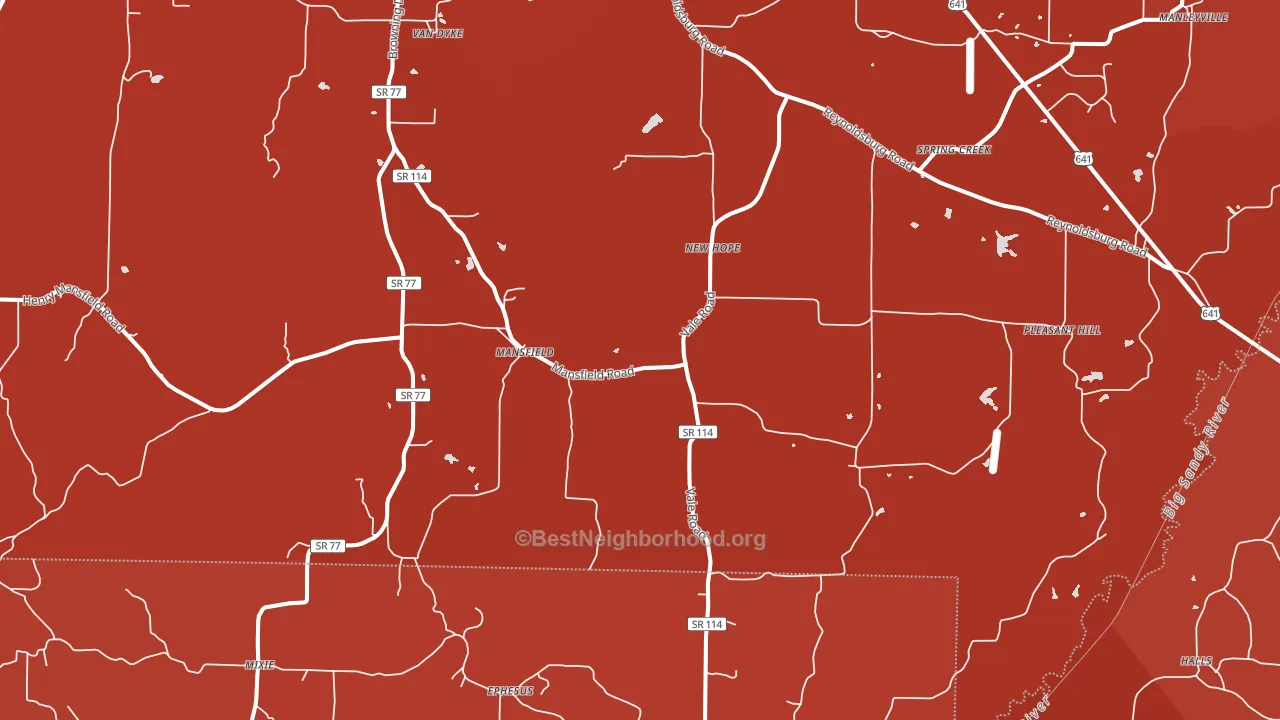 38236, TN block-group political-lean map