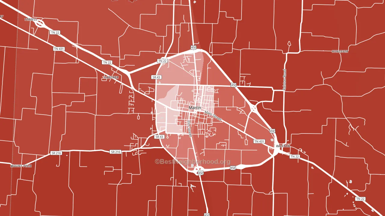 38237, TN block-group political-lean map
