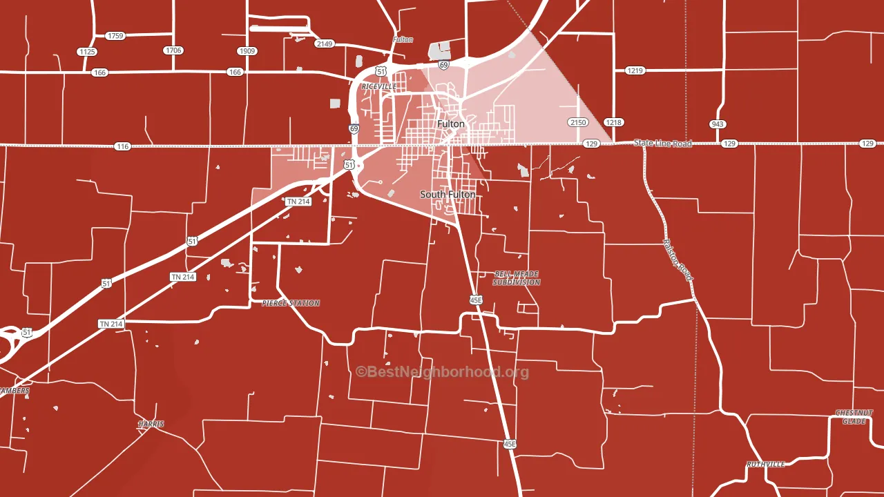 38257, TN block-group political-lean map