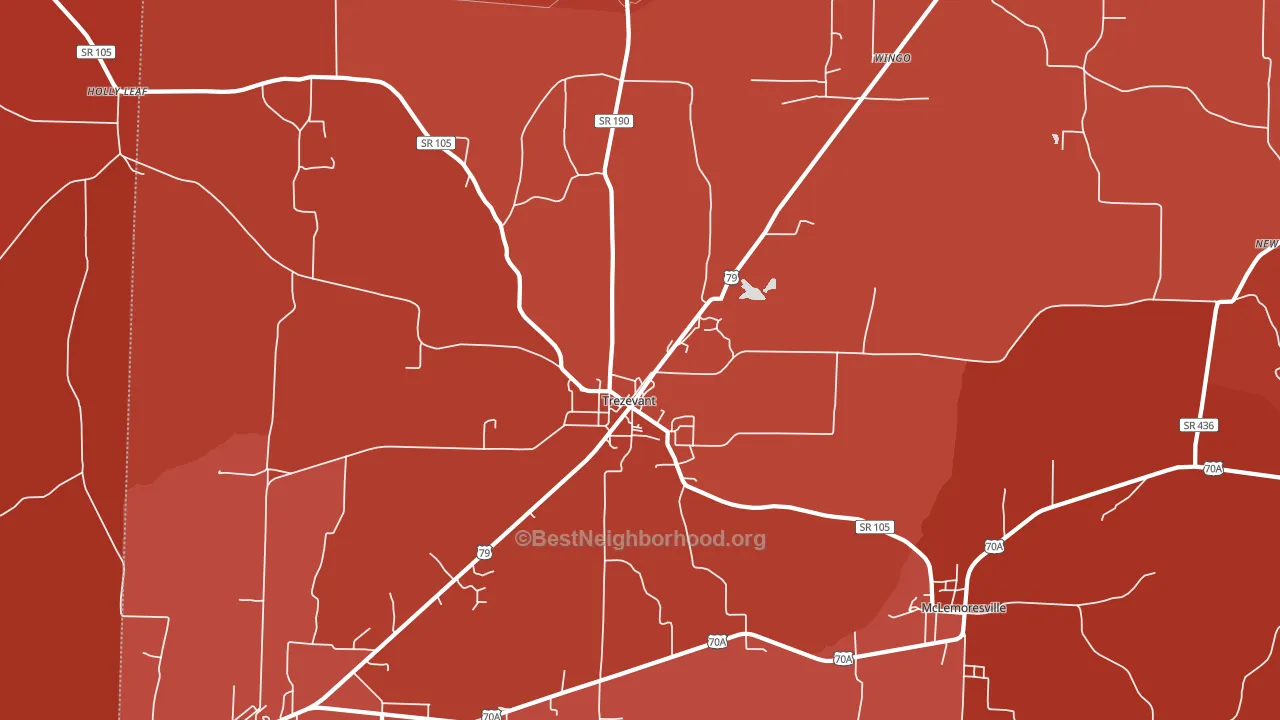 38258, TN block-group political-lean map
