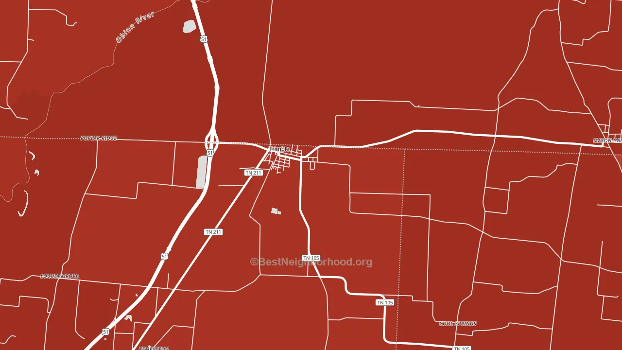38259, TN block-group political-lean map