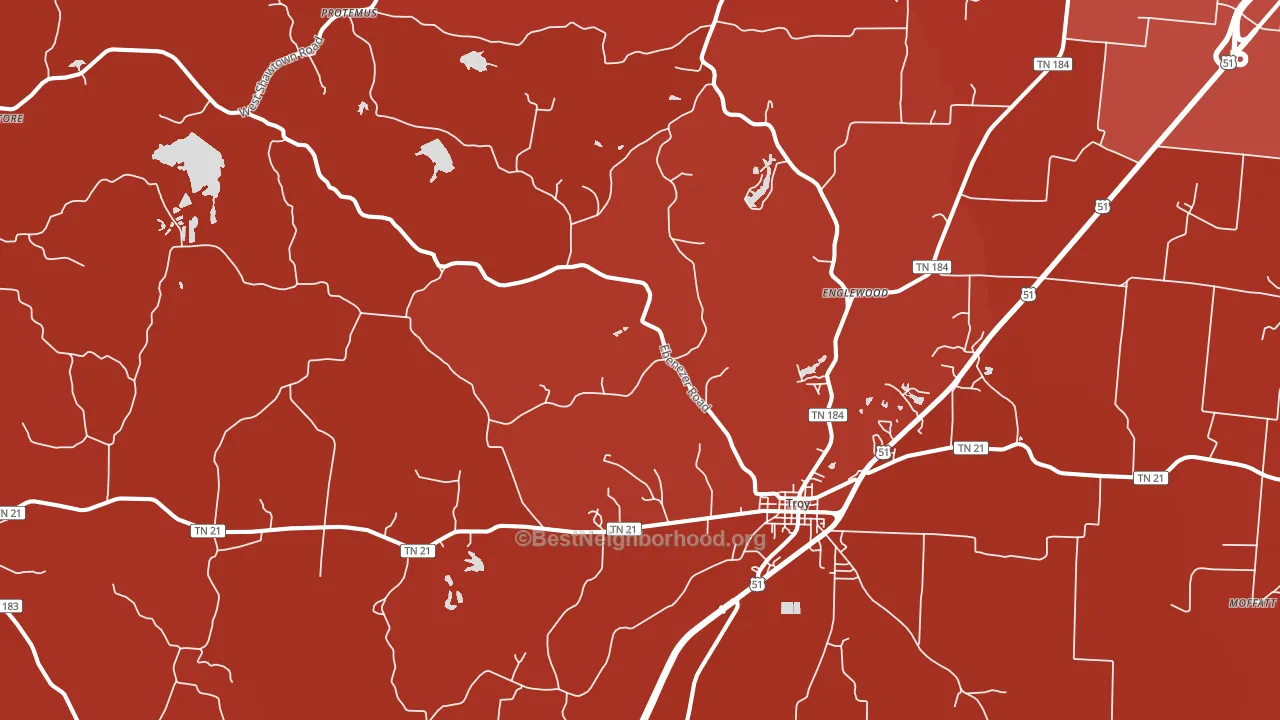 38260, TN block-group political-lean map