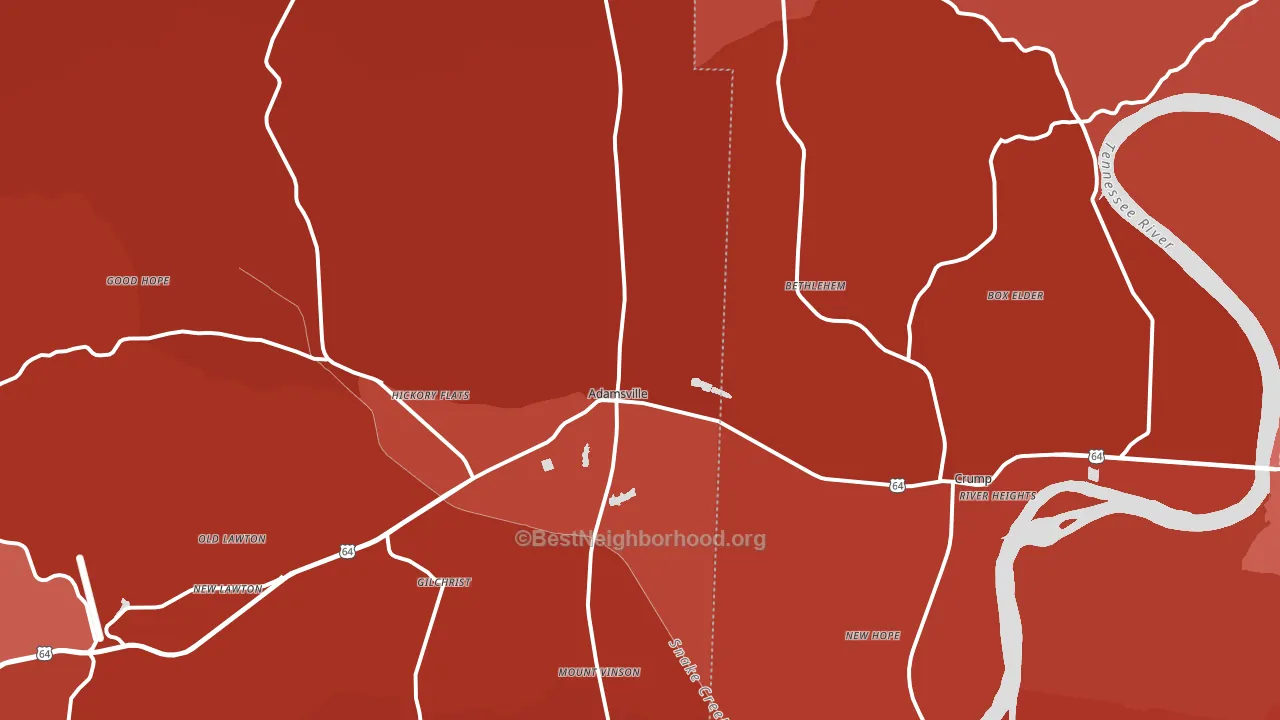 38310, TN block-group political-lean map