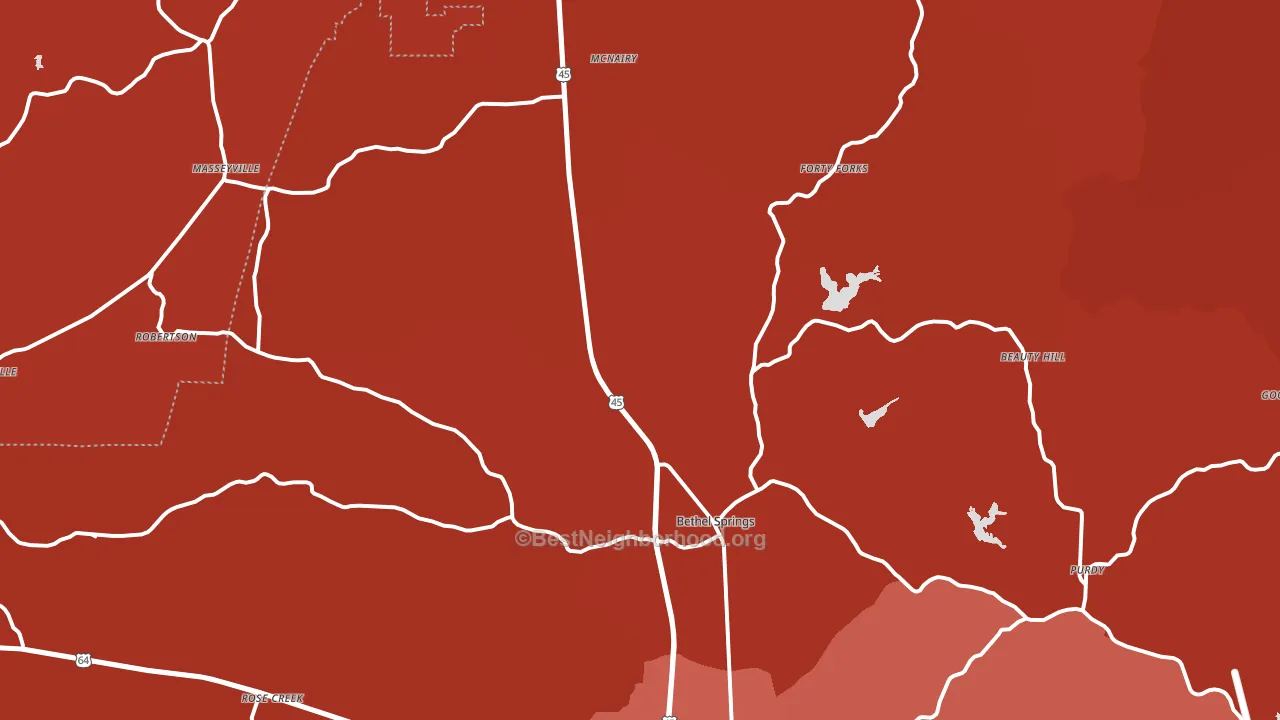 38315, TN block-group political-lean map