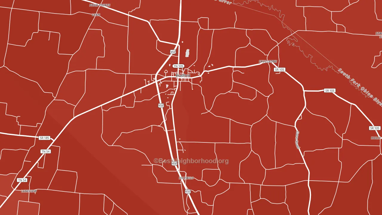 38316, TN block-group political-lean map