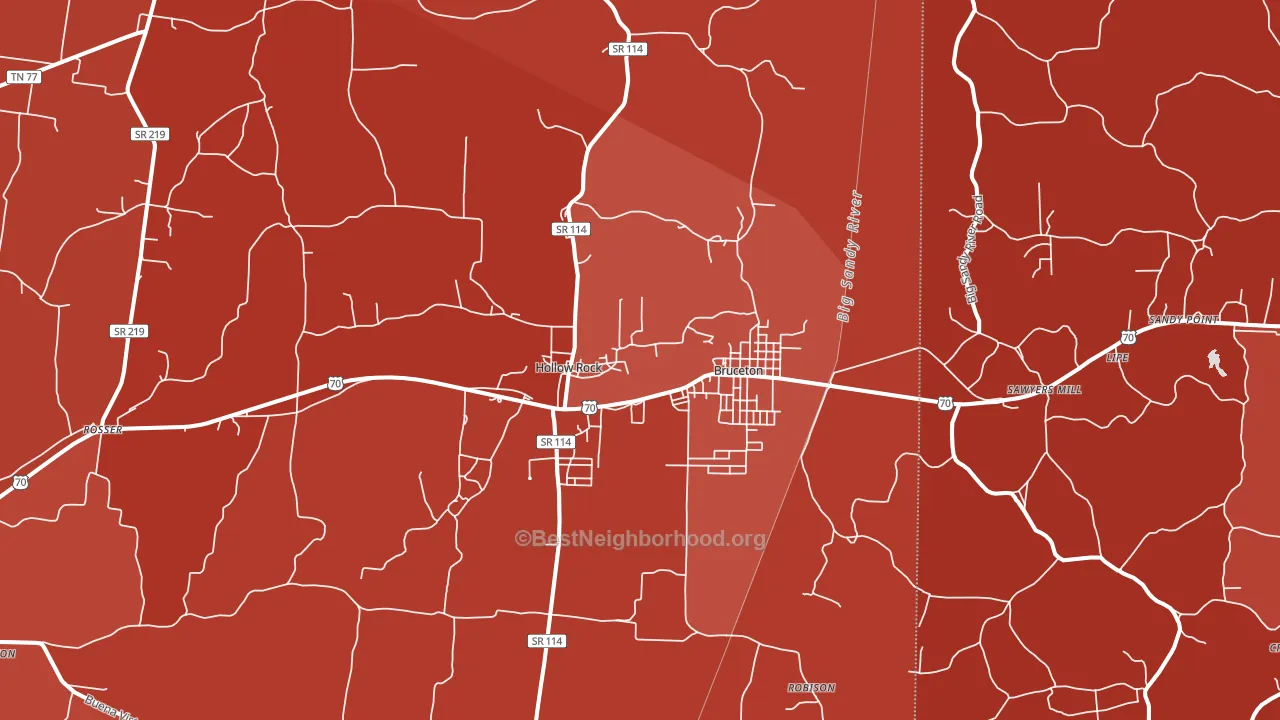 38317, TN block-group political-lean map