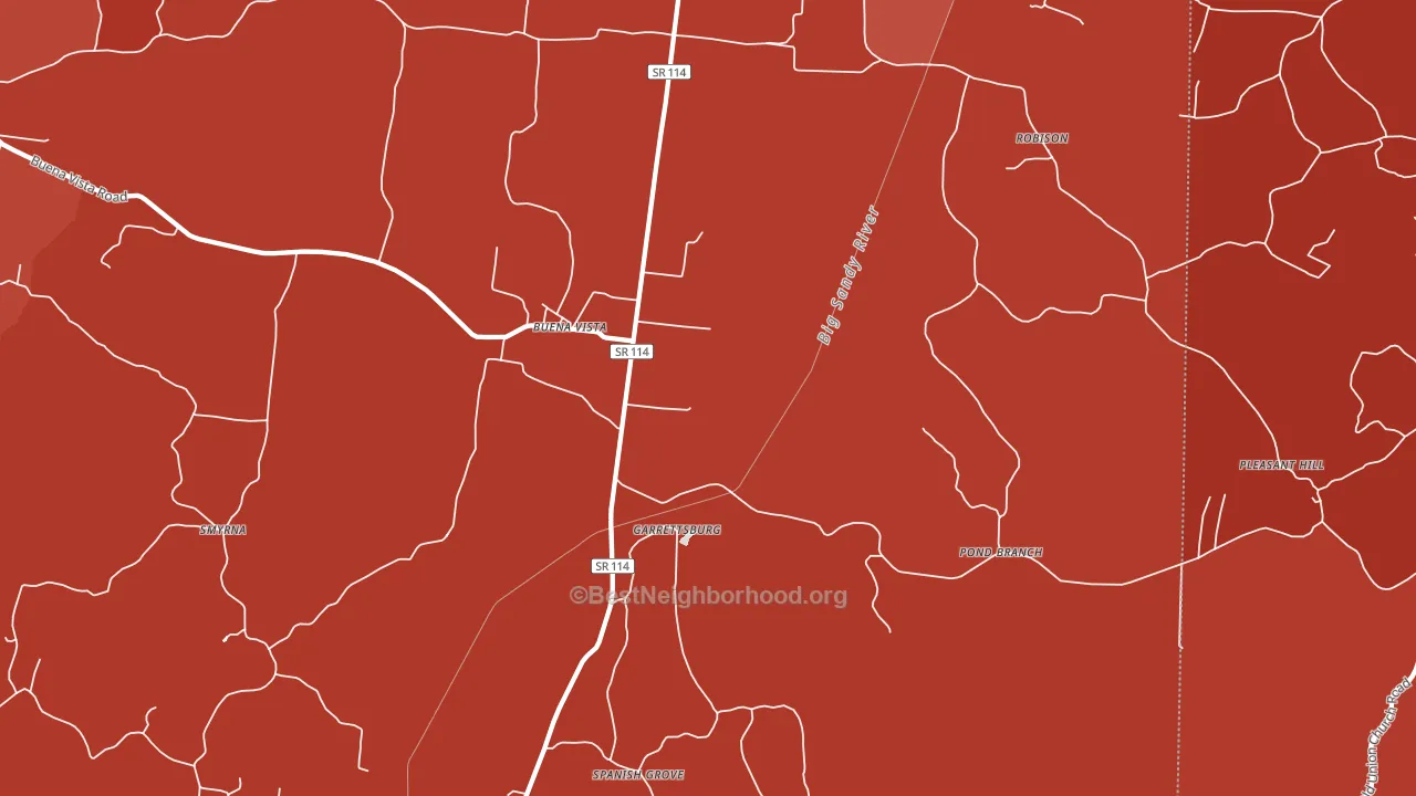 38318, TN block-group political-lean map