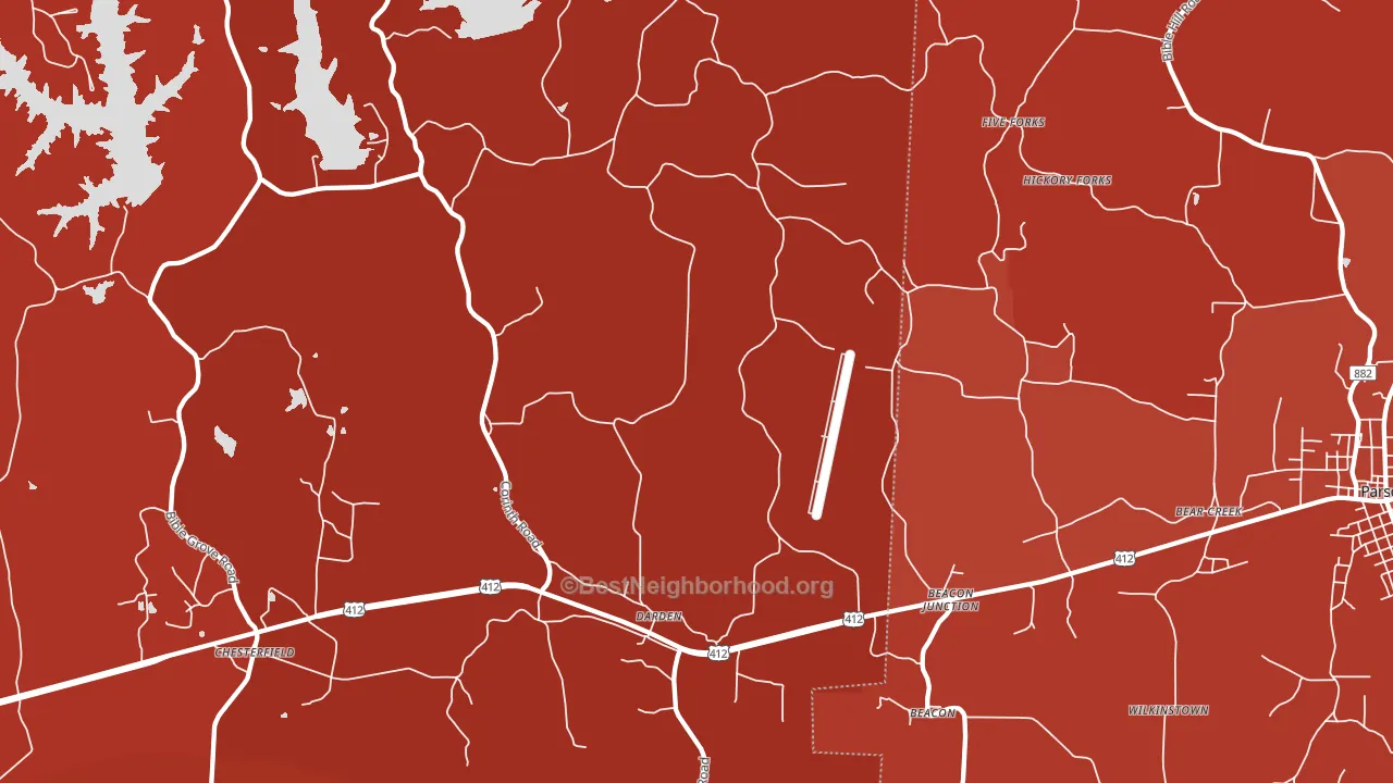 38328, TN block-group political-lean map