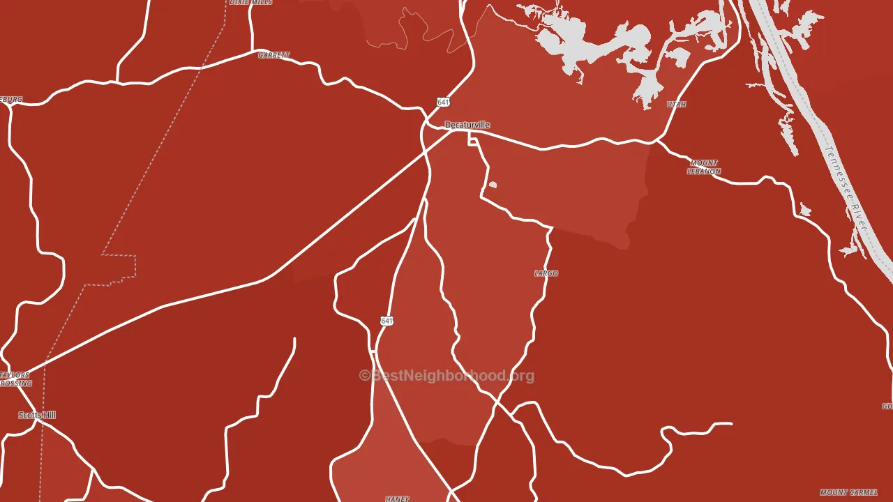 38329, TN block-group political-lean map