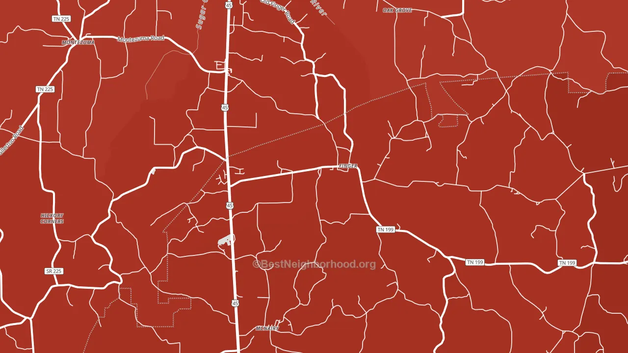 38334, TN block-group political-lean map
