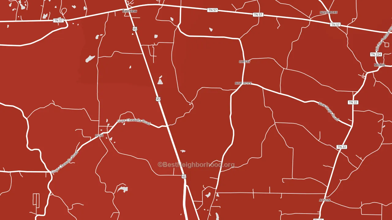 38339, TN block-group political-lean map
