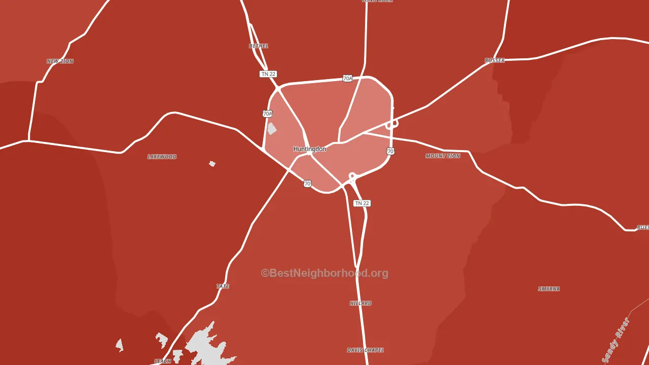 38344, TN block-group political-lean map