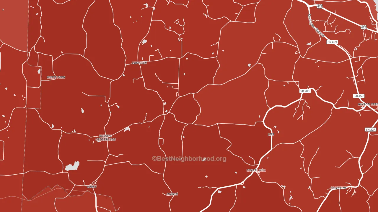 38345, TN block-group political-lean map