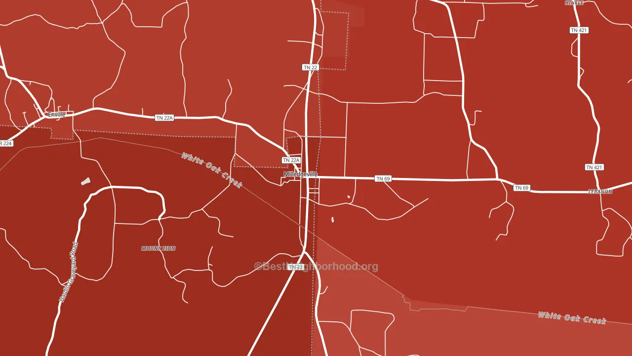 38359, TN block-group political-lean map