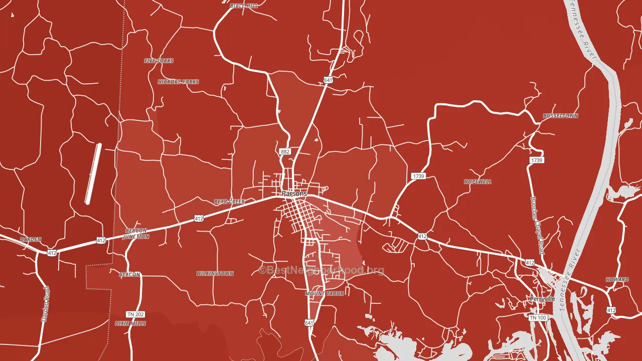 38363, TN block-group political-lean map