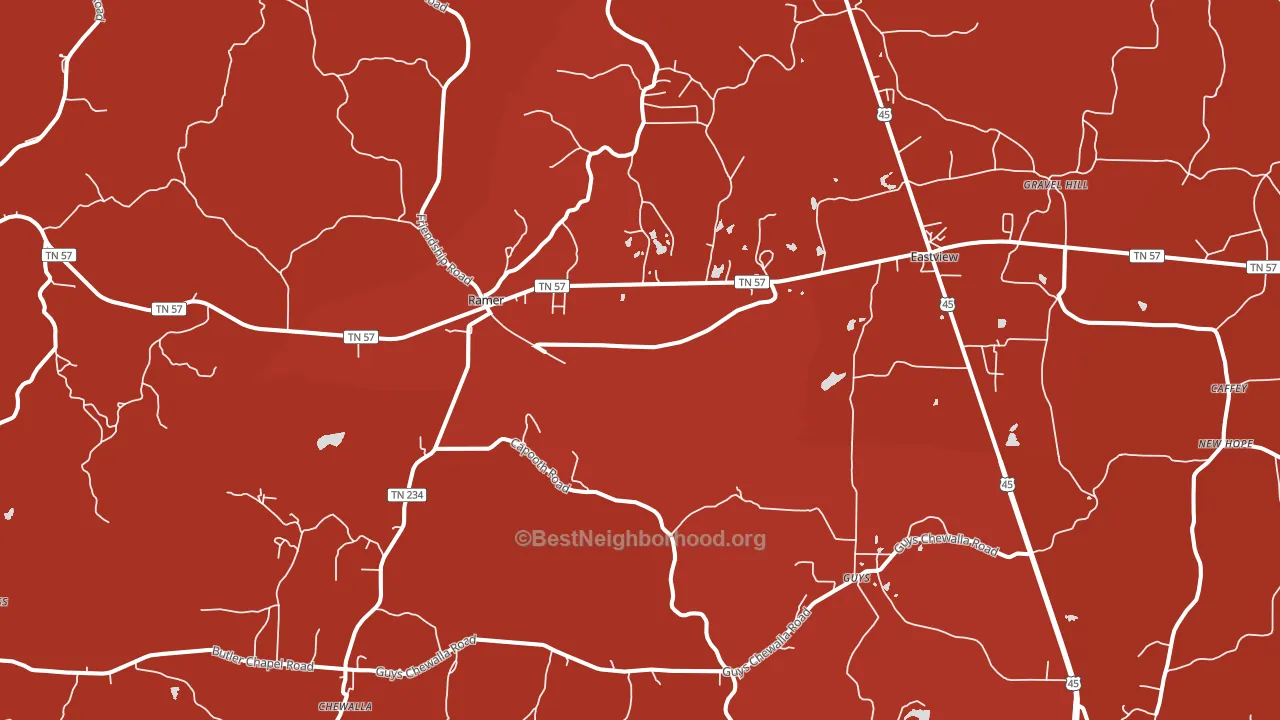 38367, TN block-group political-lean map