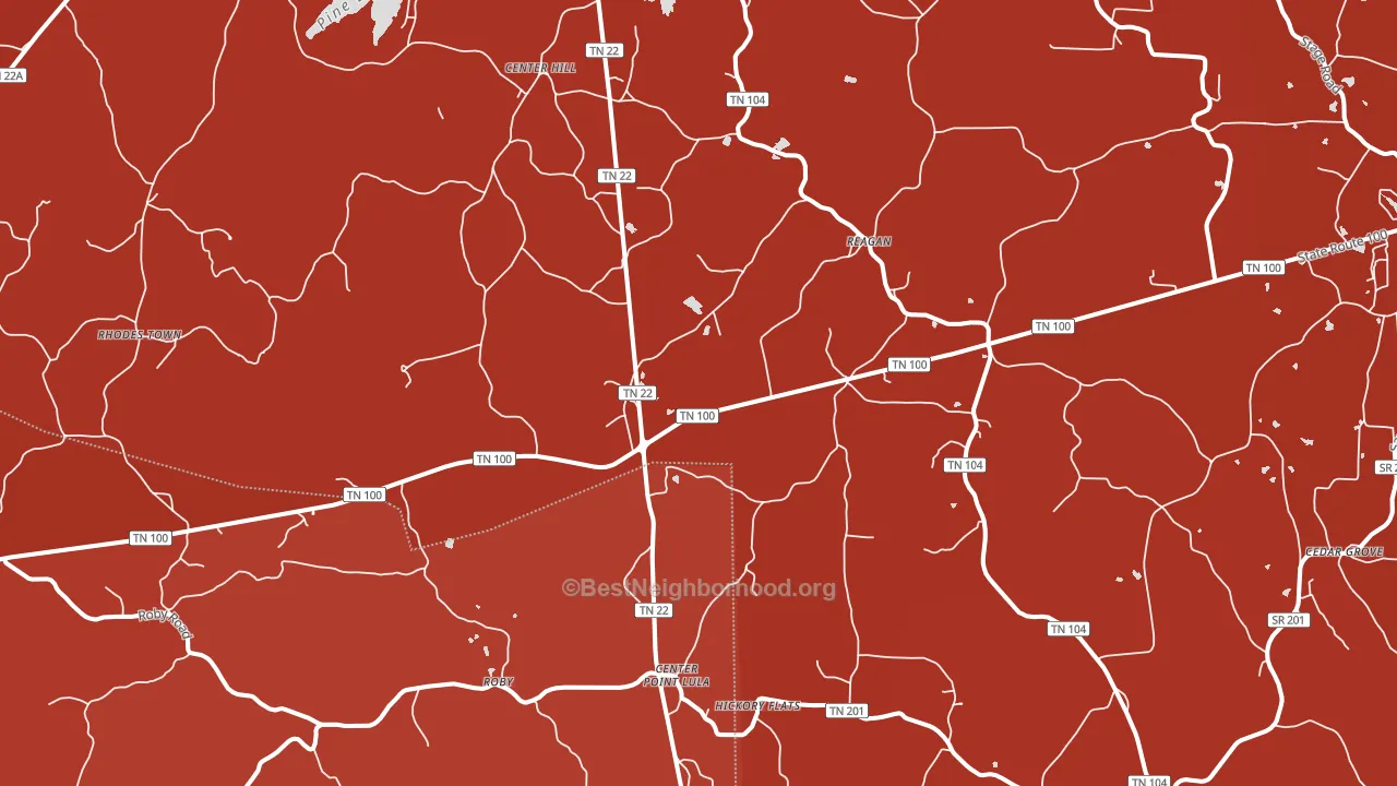 38368, TN block-group political-lean map