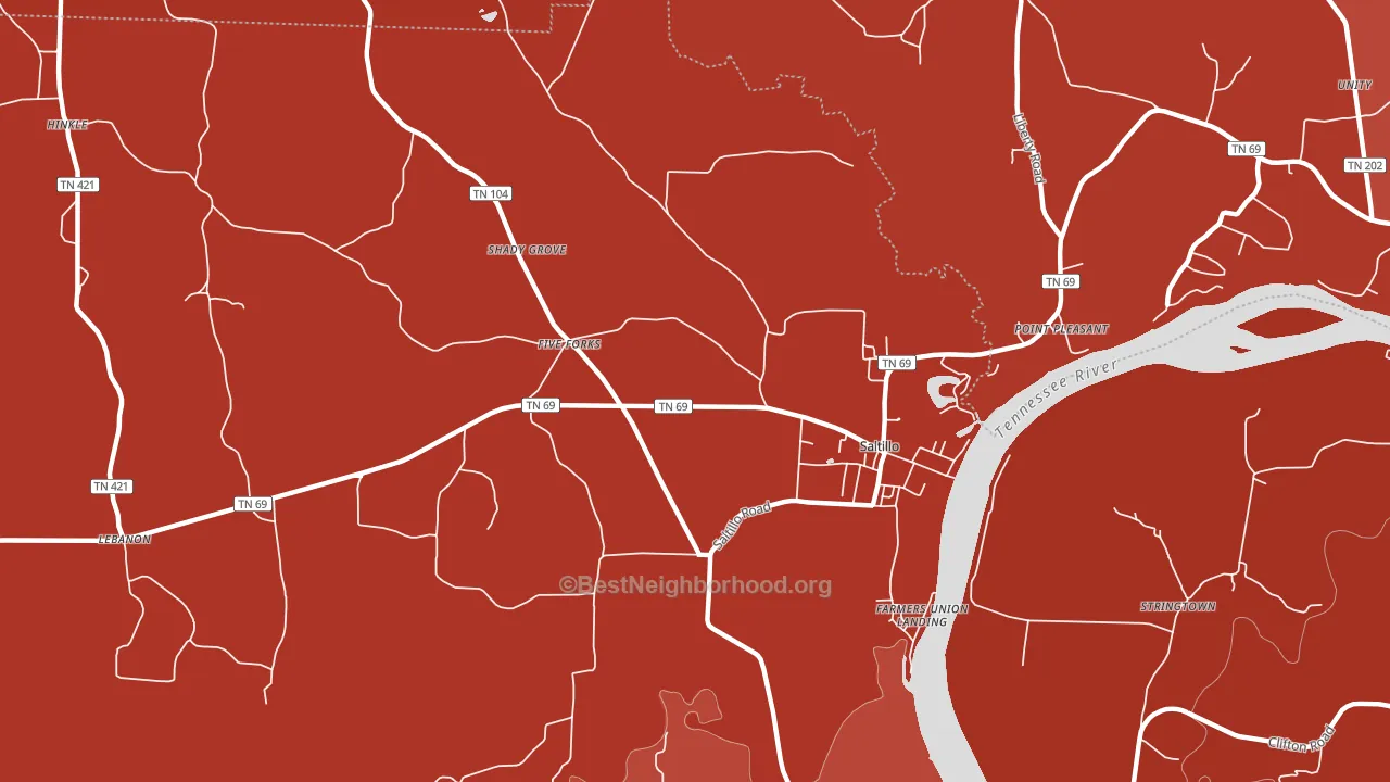 38370, TN block-group political-lean map