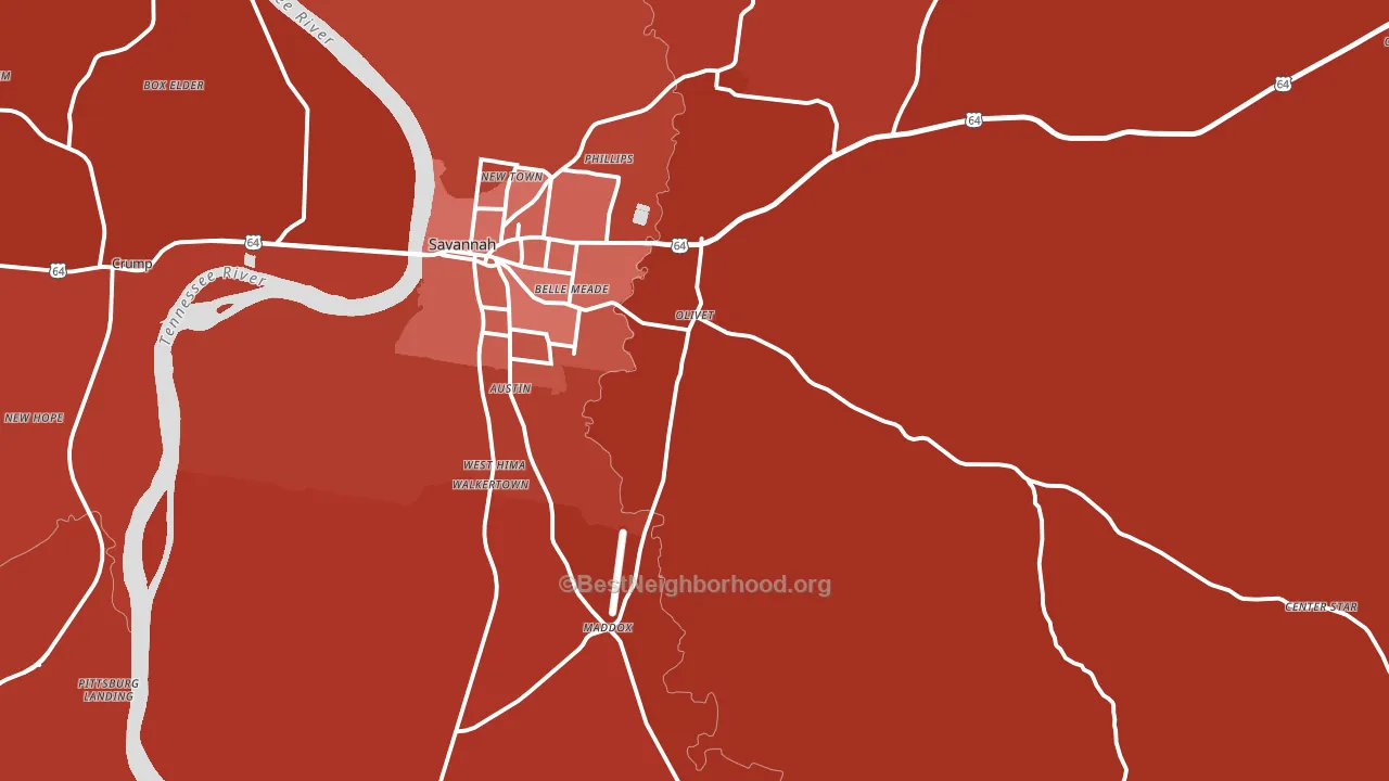 38372, TN block-group political-lean map