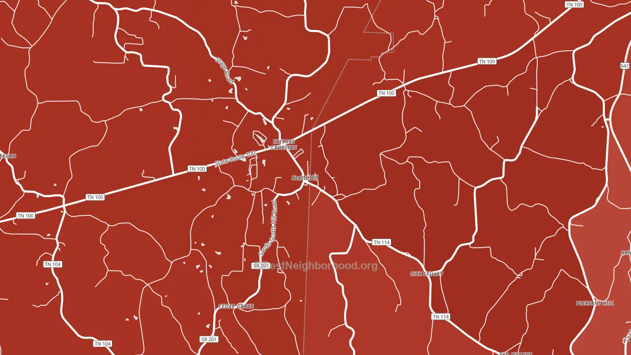 38374, TN block-group political-lean map