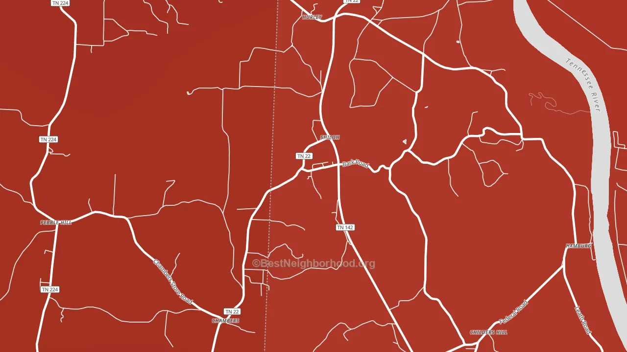 38376, TN block-group political-lean map