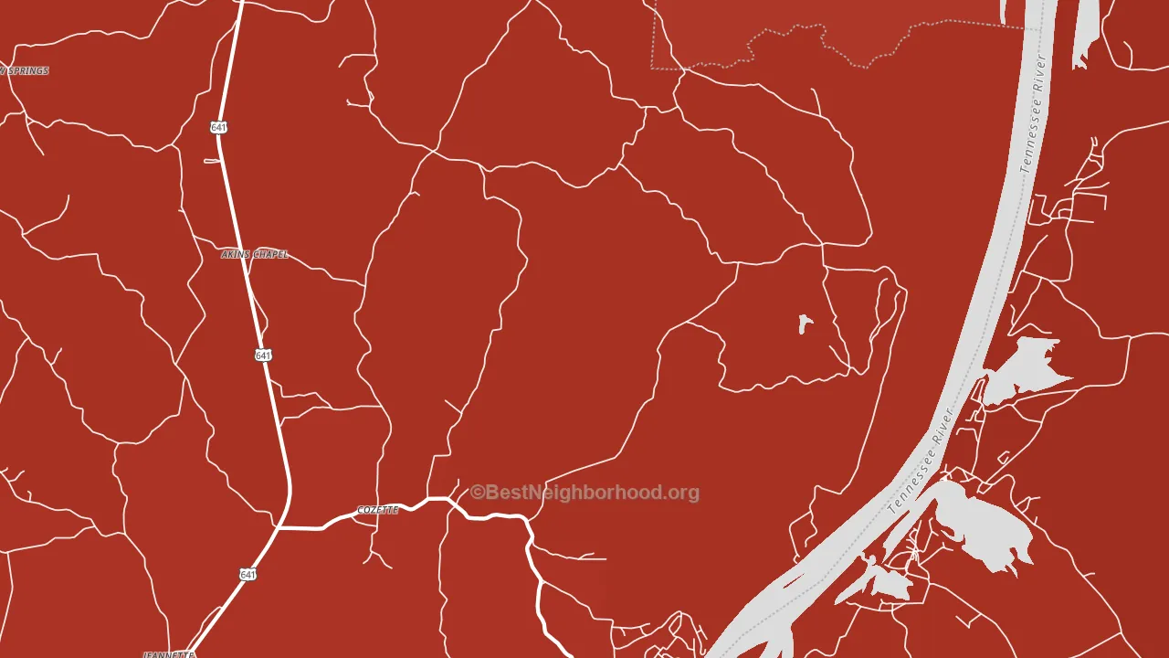 38380, TN block-group political-lean map
