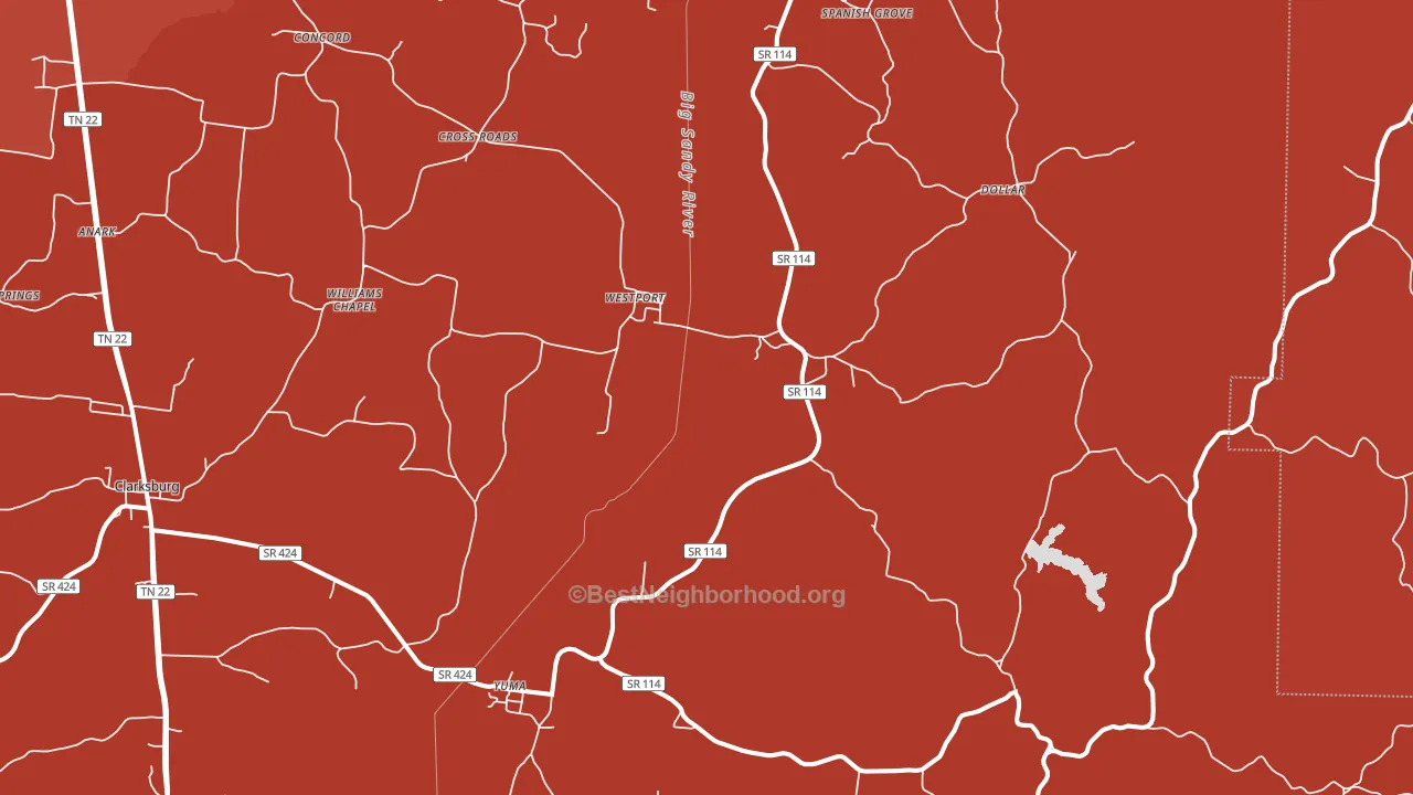 38387, TN block-group political-lean map