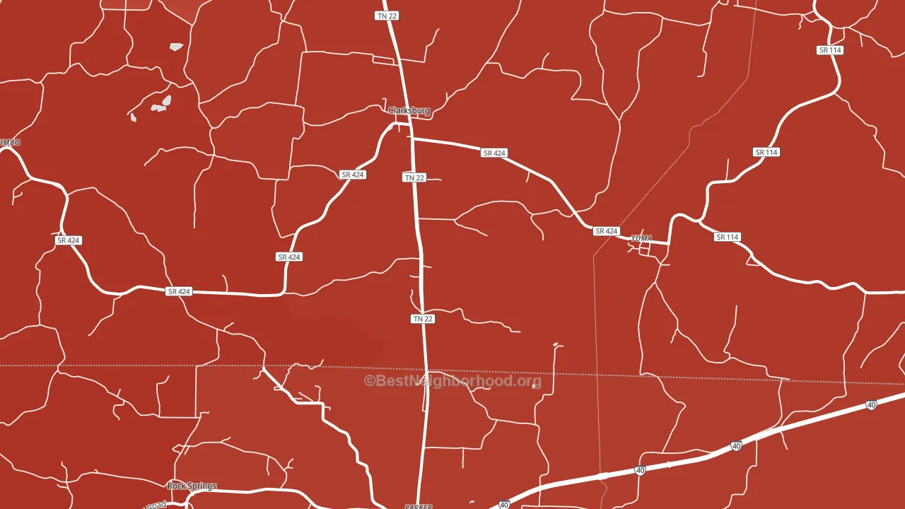 38390, TN block-group political-lean map
