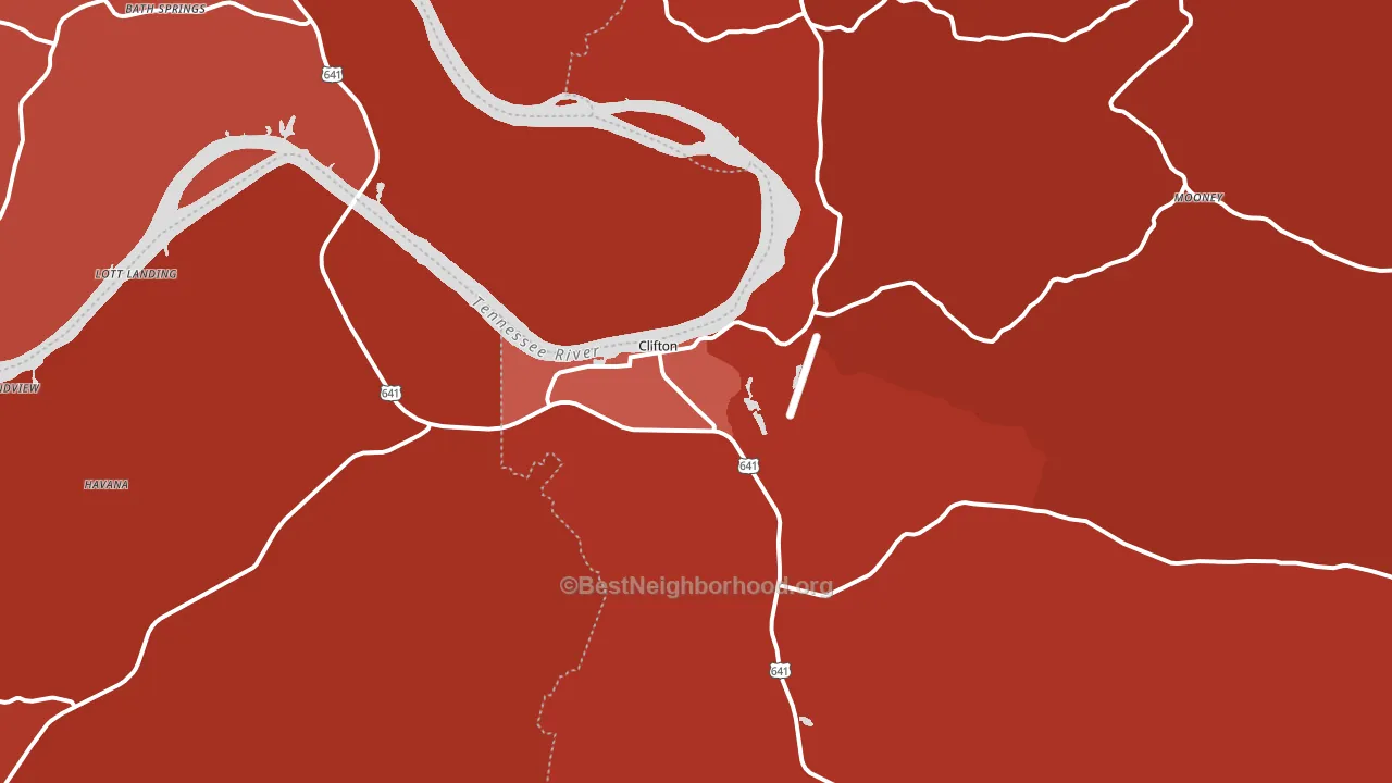 38425, TN block-group political-lean map