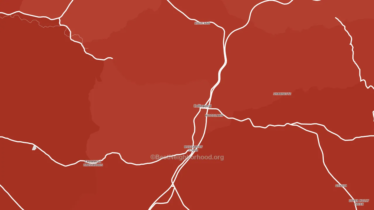 38450, TN block-group political-lean map
