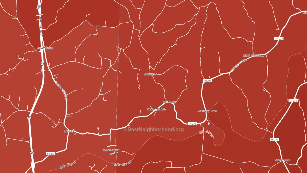 38453, TN block-group political-lean map