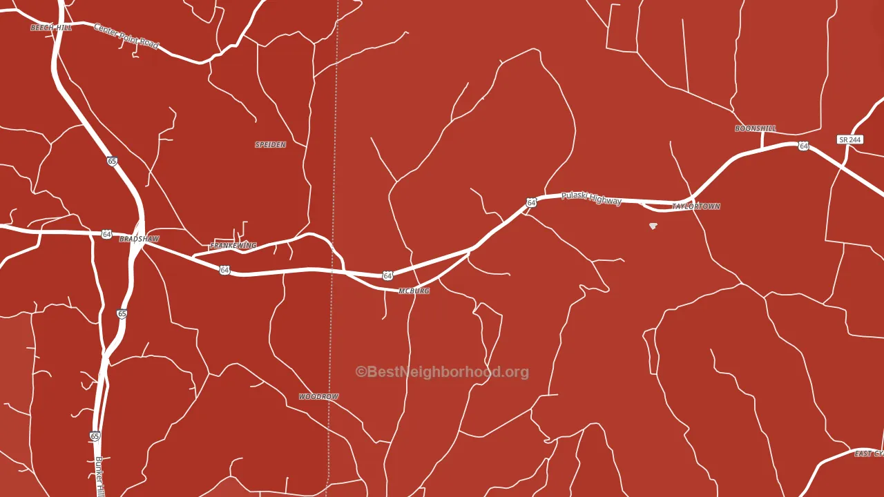 38459, TN block-group political-lean map