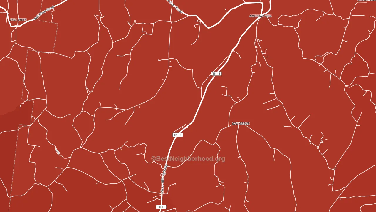 38460, TN block-group political-lean map