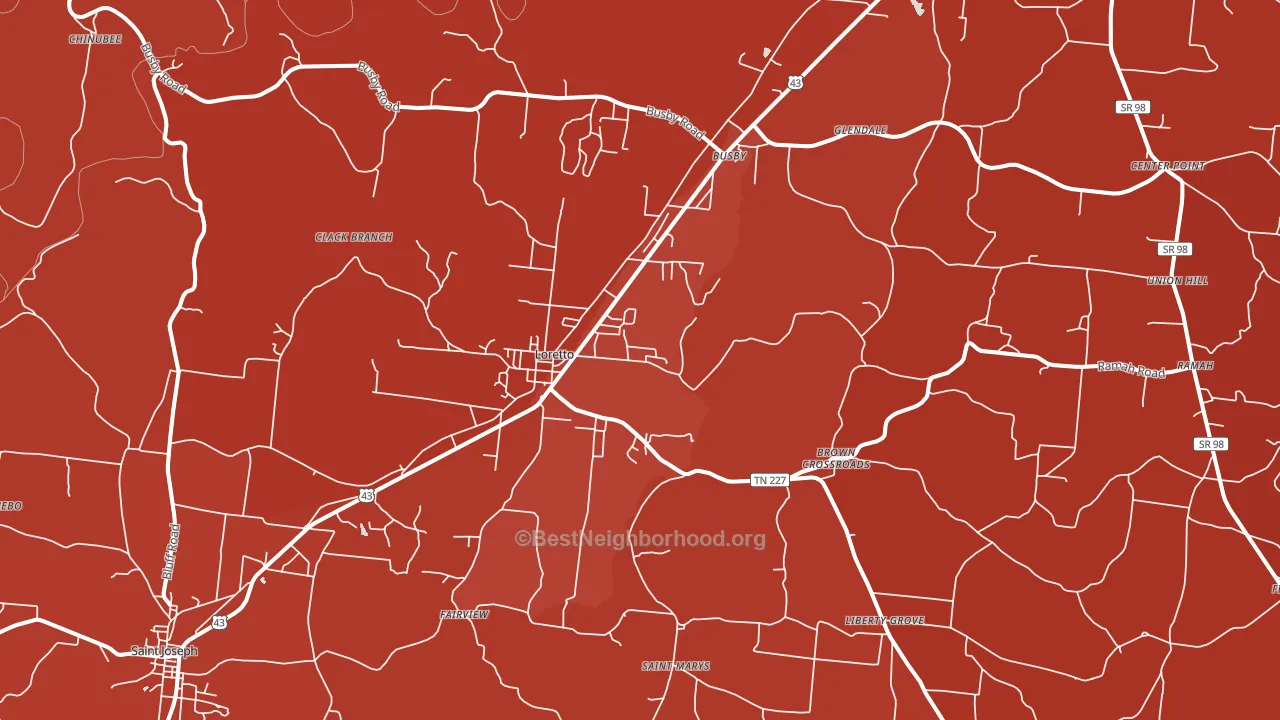 38469, TN block-group political-lean map